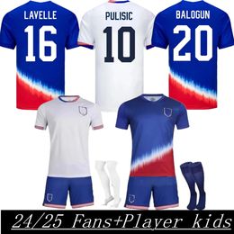 2024 PULISIC UsaS Voetbalshirts REYNA AARONSON WEAH ACOSTA McKENNIE 23 24 Maillot De Futol FERREIRA DEST MORGAN Us A Voetbalshirt RAPINOE DUNN Heren Dames Kinderen