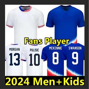 2024 PULISIC UsaS Voetbalshirts REYNA AARONSON WEAH ACOSTA McKENNIE 23 24 Maillot De Futol FERREIRA DEST MORGAN Us A Voetbalshirt RAPINOE DUNN Heren Dames Kinderen