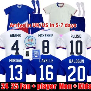 2024 PULISIC UsaS voetbalshirts REYNA AARONSON WEAH ACOSTA McKENNIE 24 25 Maillot De Futol FERREIRA DEST MORGAN Us A voetbalshirt RAPINOE DUNN Verenigde Staten Jersey