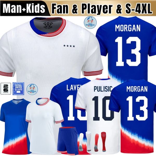 2024 Jerseys de football USAS PULISIC REYNA AARONSON WEAH ACOSTA MCKENNIE MAILLOT DE FUTOL FERREIRA DEL