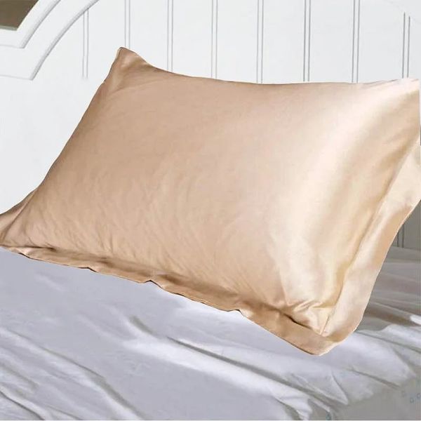 2024 Pure Emulation Silk Satin tai-oreiller confortable Couvercle d'oreiller Couvercle d'oreiller pour lit de lit Single Oreiller Covers for Pure Emulation Silk