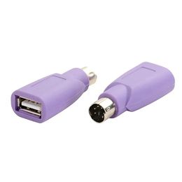 2024 Purple PS2 mannelijk naar USB vrouwelijke conversie plug PS2 mannelijke ronde kop muis toetsenbord interface converter -adapter voor PS2 tot USB Converter Plug