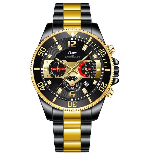 Reloj impermeable para hombre 2024 QC, reloj con calendario, reloj con banda de acero para hombre, reloj para estudiante para hombre