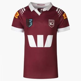 2024 Qld marrons heren jersey rugby training singlet kort shirt aangepaste naam en nummer maat s-5xl