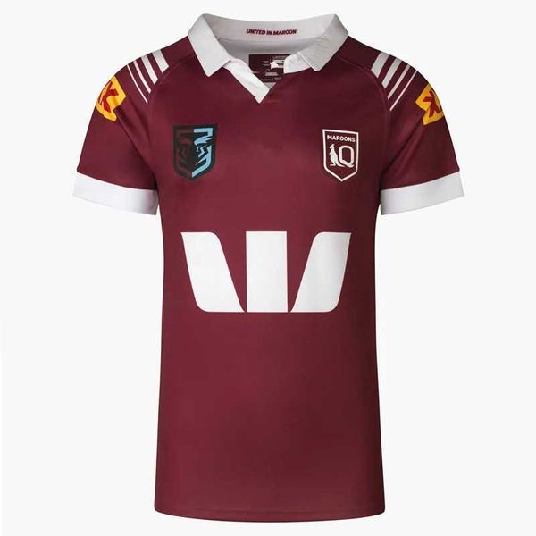 2024 QLD MAROONS Mens Jersey Rugby Training Singleta Camisa corta Nombre personalizado y tamaño de número S-5xl