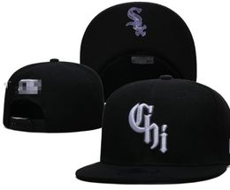 2024 "White Sox" Baseball Snapback Sun Caps Champions Champions World Series Men Women Football Chapeaux Snapback Strapback Hip Hop Sports Hat Mélange