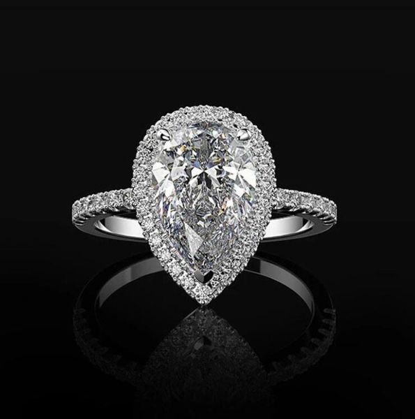 2024 Radiant Cut 3CT Lab Diamond Ring Bijou Bijou Anipage de mariage Anneaux pour femmes Bijoux de fête nuptiale F396