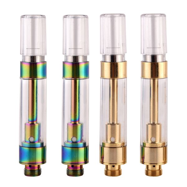 2024 Rainbow Golden M6T Atomiseur G5 Dank Cartouche Réservoir en plastique 0,5 ml 1,0 ml Pod pour fumer de l'huile épaisse 510 Stylo à pointe ronde