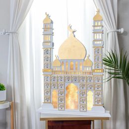 2024 Ramadan Advent Calendar DIY Ornement du château en bois pour Eid Moubarak DÉCORATIONS DE MAIN