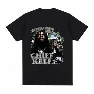 2024 Rapper Chief Keef Print T-shirt Mannen Vrouwen Cott Hip Hop Oversized T-shirt Korte Mouw T-shirt Zomer Streetwear tops Tee I1pY #