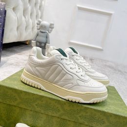 2024 Re-web Sneaker Men Femmes Italie Designer Chaussures décontractées Sneakers en cuir blanc CLOSE LOCE LOW THEEL TRAIN