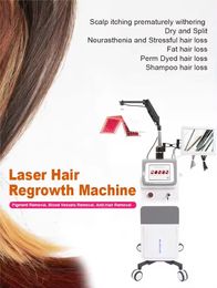 2024 Machine LED de thérapie par la lumière rouge 650nm laser croissance des cheveux 5 en 1 traitement de perte de cheveux analyseur de détection du cuir chevelu machine de beauté
