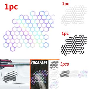 2024 Autocollants de voiture réfléchissants Sticker de moto en nid d'abeille personnalisé Auto décoration de carrosserie autocollant créatif modification