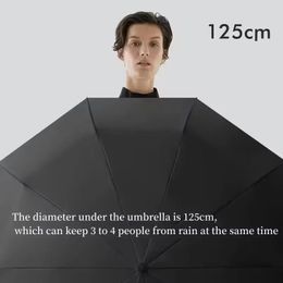 2024 Reinforce Ring Clasp Fully Automatic Umbrella Men Women 10 Double Bone Large Folding Windproof Strong Waterproof Sturdy Umbrella for