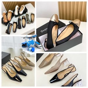 2024 REPETTO AVEC BOX TOP QUICTION Designer Sandals Luxury Slippers Womens Crystal Heel Dancing Chaussures Gai Platform Size 35-39 5cm