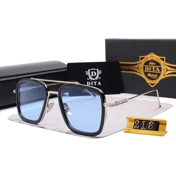 2024 gafas de sol cuadradas retro para mujer Nueva edición limitada premium para hombre dita ins Iron Man Brand gafas logo