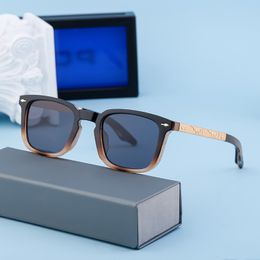 2024 Retro Vintage Designer Uniek Vierkant PC Frame Metalen Tempels UV400 Shades Zonnebril Zonnebrillen voor Heren