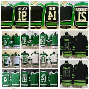 2024 Reverse Retro 14 Jamie Benn hockeyshirts 91 Tyler Seguin 4 Miro Heiskanen Winter Classic Stitched Jersey Groen 21 Jason Robertson 13