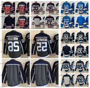 Maillots de hockey gris rétro inversé 2024 55 Mark Scheifele 26 Blake Wheeler (C) 33 Dustin Byfuglien Heritage Classic White cousus maillots Li 48