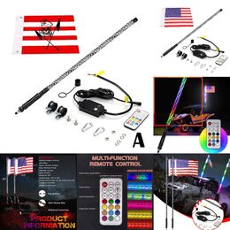 2024 RGB LED BEACH LUCHES DE MARCAJE PARA COTO Decoración de la motocicleta Off-Road Lámpara de la lámpara del látigo con bandera