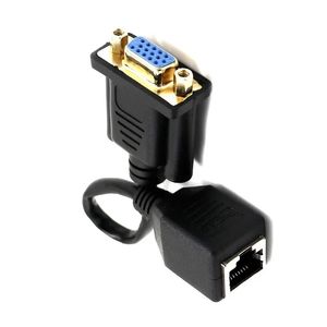 2024 RJ45 naar VGA Extender Male naar LAN CAT5 CAT6 RJ45 Netwerk Ethernet Kabel Vrouwelijke Adapter Computer Extra Schakelaar converter