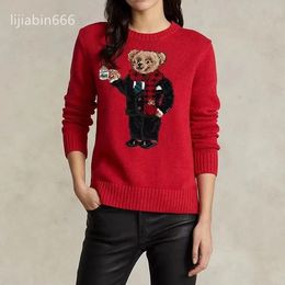 2024 RL Sweaters Femmes Pull Polos Ours Hiver Doux Basique Femmes Pull Coton RL Bear Pulls Mode Tricoté Jumper Top Sueters De Mujer 2210078a6v
