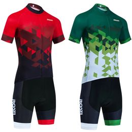 2024 ROSTI Wielertrui Team Pro Bike Maillot Jersey Shorts Pak Mannen Vrouwen Mode 20D Ropa Ciclismo Bicycl Jersey Kleding 240318