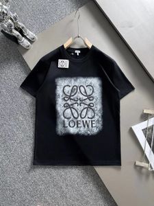 2024 Ronde nek T-shirt Korte mouwen Trendy Nieuwe Summer Fashion Unisex Originele Single Top met losse letterafdruk
