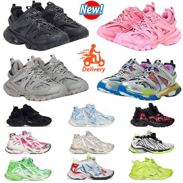 2024 Runner 7.0 Designer Men Shoes habit chaussures graffiti bleu noir Bourgogne en cuir gris clair violet néon jaune blanc marque de luxe féminine hommes coureurs baskets entraîneurs