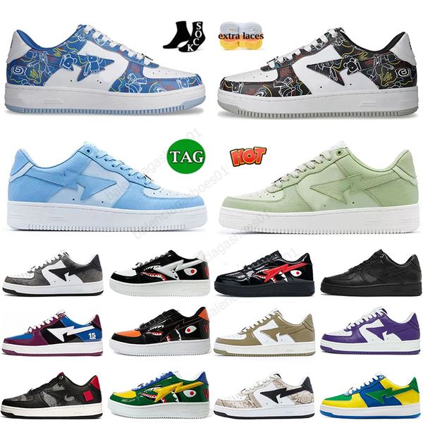 2024 Chaussures de course pour hommes Femmes Designer Noir Cuir Verni Bleu JJJOUND X Blanc Marine Pastel Pack Sax Rose Vert Shark Sk8 Sta Baskets