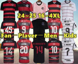 Gabi 24 25 Gerson Flamengo Soccer Jerseys Home 2023 2024 2025 David Luiz E.Ribeiro 23 24 Football Shirts Vidal Pedro de Arrascaeta Campeao Men Outubro 3 Coupe Diego