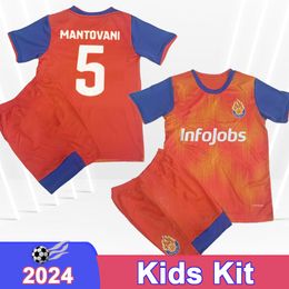 2024 Saiyans Kit Kit Soccer Jerseys Roman Giner Lucca Gio Ferinu Augusto Linares Home Orange Child Football Shirts Uniforms à manches courtes