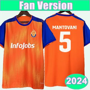 2024 Saiyans Mens Soccer Jerseys # 5 Mantovani Home Orange Color Football Shirts à manches courtes
