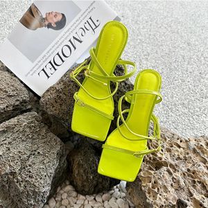 2024 Sandalen Zomer damesplein teen clip-teen hoge hakken damesschoenen voor vrouwen buckle strap elegante vrouwelijke sandaal 1554