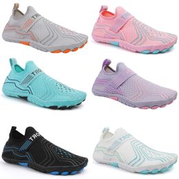 2024 Sandalias Zapatos de agua Hombres Verano Natación Rojo Naranja Verde Azul Rosa Negro Púrpura Hombre al aire libre Mujer Zapatillas Quick Dry Aqua Flats Yoga Calcetín Eur 36-45