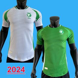 2024 Saudi FAHAD SALMAN Camisetas de fútbol para hombre 24 25 Equipo nacional de Arabia Al-Najei YASSER Kits de camiseta de fútbol local visitante Versión de jugador de manga corta