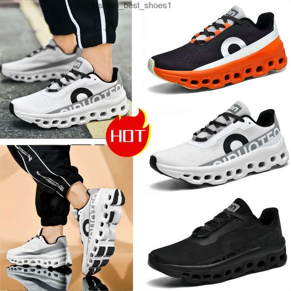 2024 Sports scolaires Chaussures de course décontractées Cloudmonter Clouds Chaussures de course Zero Gravity Femmes Hommes Coureurs gratuits Printemps Été 36-45 Taille Blanc GrayHot