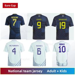 2024 Camisa de fútbol de Escocia Eurocopa Scottish 24 25 Equipo nacional Soccer Jersey Tierney Dykes Adams Camisa de fútbol Christie McGregor McKenna Kit para niños adultos