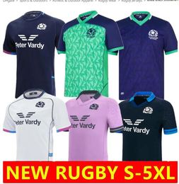 2024 Schotland Rugby Jerseys League 21 23 24 Vintage National Team Rugby Blue Shirt Retro Polo T-Shirt Mens Word Cup T-shirt Zevens Home Away Training Uniform