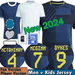 2024 Scotland Shirt 150th Anniversary Soccer Jerseys Home Edition Special Tierney Dykes Adams Christie McGregor McGinn McKenna Men Kids Football Kits Football Kits