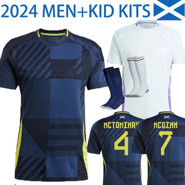 2024 Écosse xxxl 4xl Plus taille de soccer Jersey Équipe nationale Home Adams Tierney Dykes Adams Football Shirt Christie McGregor McGinn McKenna Men Kids Kits Kits Uniforms