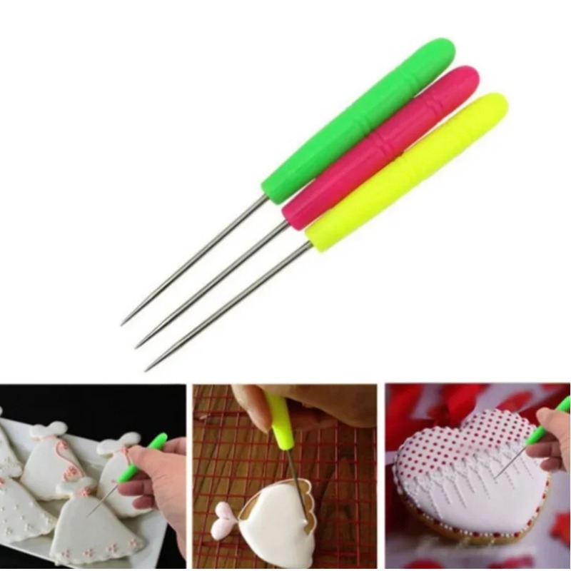 2024 Scriber Needle Modelling Tool Baking Markeringsmönster Ising Sugarcraft Cake Decorating Icing Carve Cookie Decor 1. För sockermark