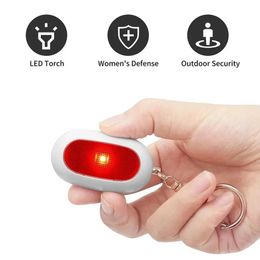 2024 Sirène d'autodéfense Alarme de sécurité pour les femmes porte-clés avec LED LED PERSONNELLE ALOLATION PERSONNEL