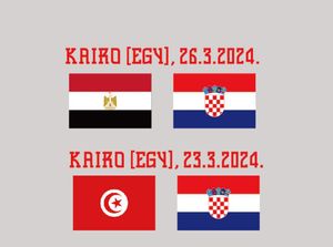 2024 Série Game Croatie Match Détails Croatie vs Egypt Croatie vs Tunisa Soccer Patch Badge