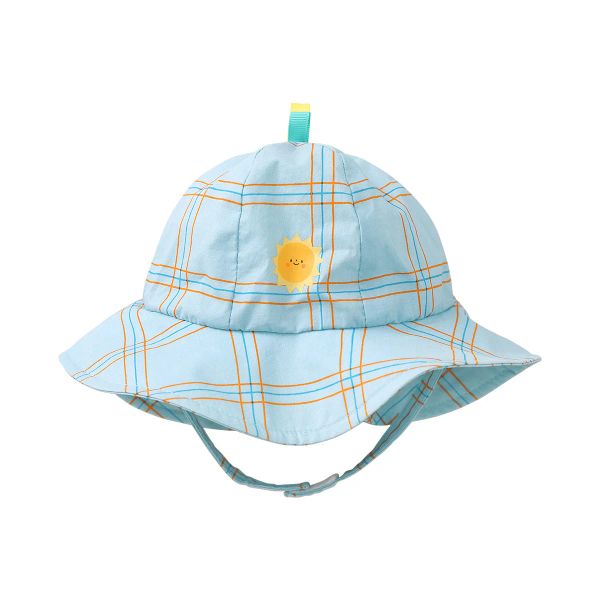 2024 Sets Pureborn Sombrero para bebé recién nacido Algodón transpirable Color brillante Sombrero para el sol para bebé con correas Verano Alas anchas Protección solar Sombrero para bebé La mejor calidad