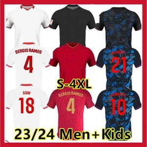 2024 Séville FC 23 24 Sevillas Soccer Jerseys Final L.ocampos Suso Jong Maillot Gudelj K.Rekik Tecatito Munir Rafa Men Kids Kit 2024 Football Shirt set à la maison 3e 3e