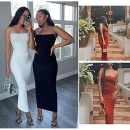 2024 Sexy Summer Party Low Cut Deep Slash Neck Sans Manches Mode Femme Robe Slim Fit Wrap Hip Wear Magnifique mode vêtements pour femmes Robe