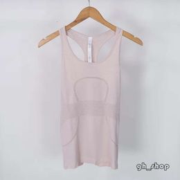 2024 Shaping Outfit Lu Lu Yoga Vest Effen Workout Backless Shirts Sport Fitness Tanktop Dames Actief dragen Mouwloos Sexy Gym T Shir Swiftly Tech 1880