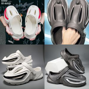 2024 Zapatos con agujeros en pico de tiburón con sensación de pisar heces, zapatos de playa con suela blanda, zapatos de verano con aumento de altura para hombres, sandalias transpirables para exteriores GAI 40-45