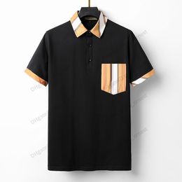 2024 Chemise d'été à revers pour hommes T-shirt à manches courtes Station européenne Mode Slim Coton mercerisé Chemises à manches courtes Hommes Tide Brand